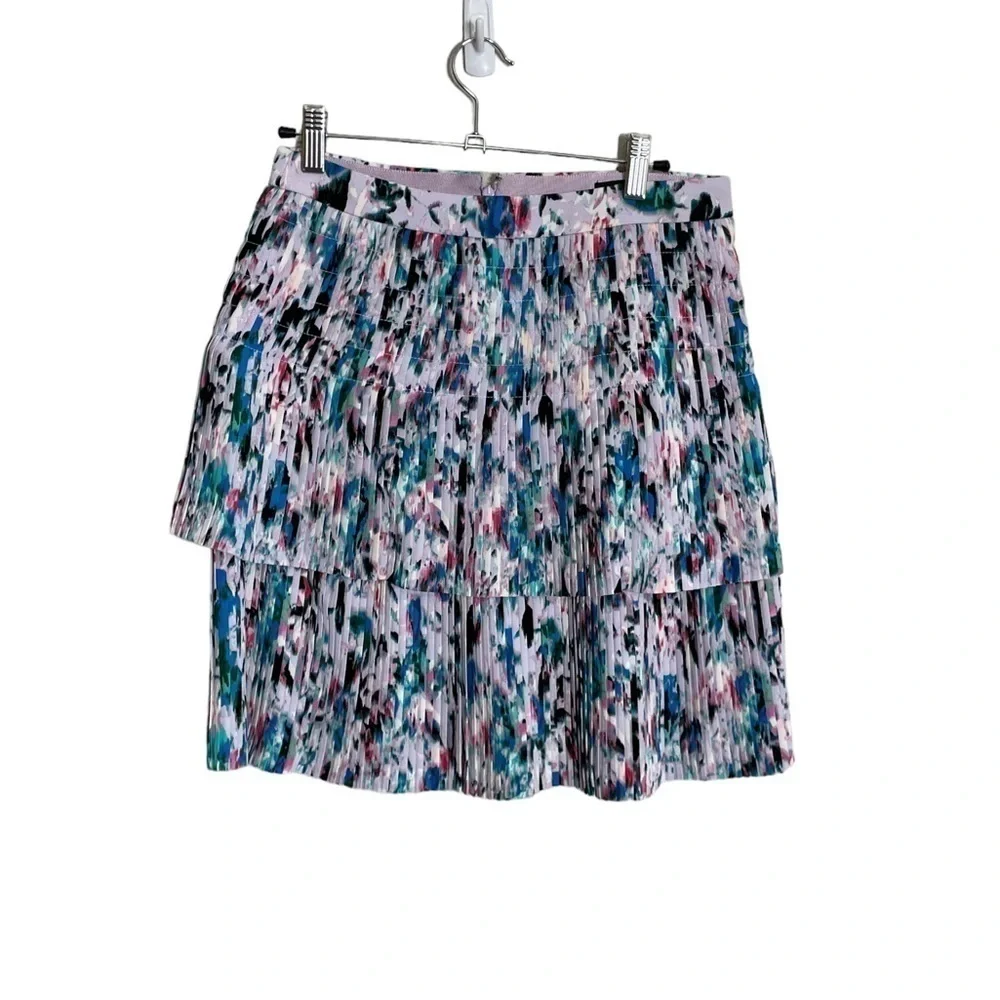 J Crew Purple Accordion Pleated Skirt 0